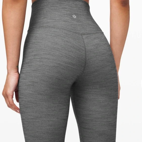 Lululemon Align Pant II Mini Heathered Herringbone Heathered Black White - Picture 2 of 6